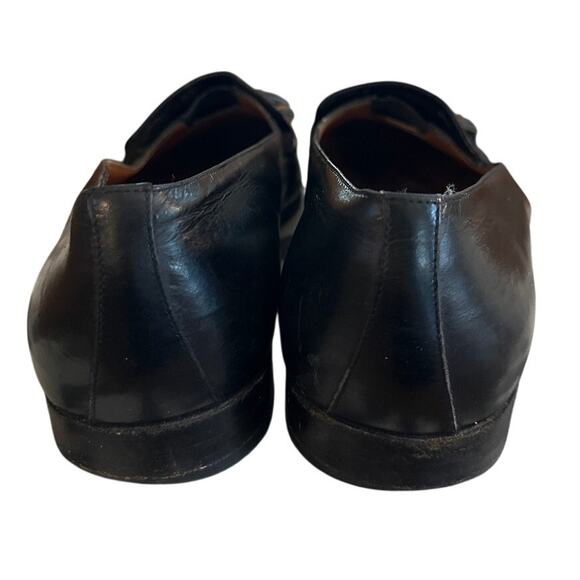 Men 10 Salvatore Ferragamo Studio Italy Kiltie Tassel Loafers Black Leather Shoe main image 5